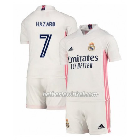 Real Madrid Eden Hazard 7 Voetbaltenues Kind Thuis 2020/21 - SS (+ Korte broeken)